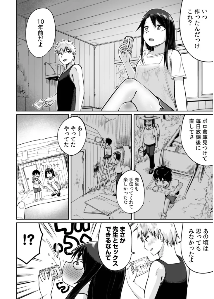 俺と先生の夏休み【合冊版】【18禁】 「だったらせめてっ…一回、セックスだけっ!」夜入島。人口約500人で、年に一度の祭りが唯一の観光資源の、つまらないこの島。島に一つしかない学校の、夕日の差しこむ教室で俺は先生と…明日から夏休み。…にもかかわらず、創海は気分が乗らなかった。こんな島でやることなんて、受験勉強と祭りの準備以外になんにもないのだから当然だ。それにもう一つ、誰にも言っていない秘密があって…そんな中、昔から姉弟のように育ってきた洋子先生にからかわれ、創海はついに自分の本当の気持ちを打ち明けてしまう。歳の差を考えろと無下に断られた創海は、勢いにまかせて洋子先生にとんでもないお願いをしてしまい…!?俺と先生の、ひと夏の恋の物語。 https://eromanga-douzin.com/archives/19767 俺と先生の夏休み【合冊版】【18禁】 34 61 https://eromanga-douzin.com/archives/19767