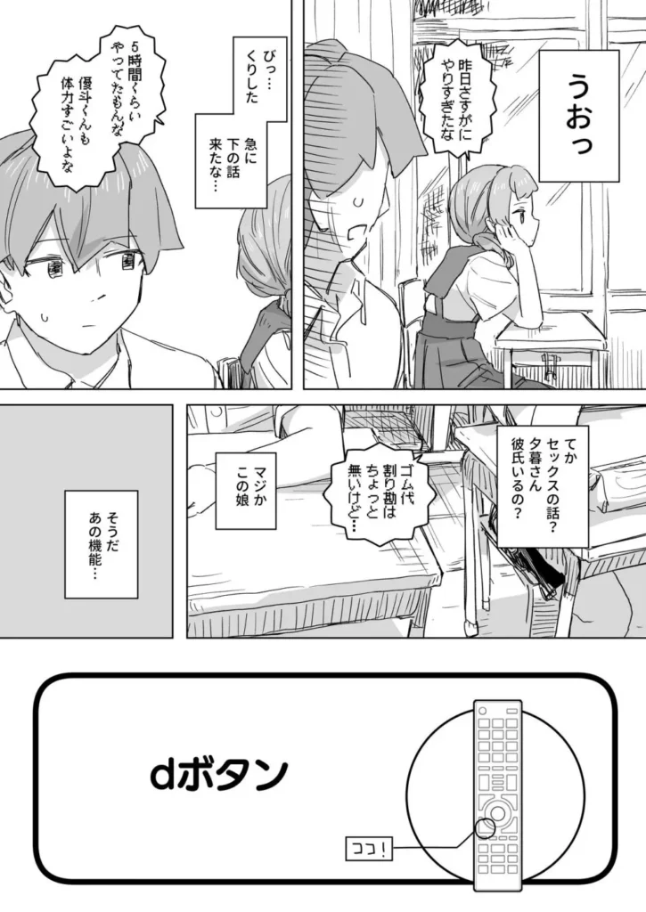 【多機能】人間操作リモコン【新発売】 人間操作リモコンが発売! 人間操作リモコンは、人間の思考や動作を自由に操作可能! 人間操作リモコンを手にして、楽しい人間操作ライフを送ろう! 充実の多機能 【多機能】人間操作リモコン【新発売】 電源ボタン…人間の活動を停止させることができます。 チャンネルボタン…各チャンネルに流れている”放送”を人間に映すことができます。 入力切換…人間操作リモコンを当たり前のものと受け入れさせることができます。 副音声…〇〇〇〇〇〇〇〇〇〇〇〇〇〇〇〇〇〇 dボタン…〇〇〇〇〇〇〇〇〇〇〇〇〇〇〇〇〇〇 他多数の機能を搭載! (上記が今回登場する機能です) (本文32ページ) 【多機能】人間操作リモコン【新発売】 24 250