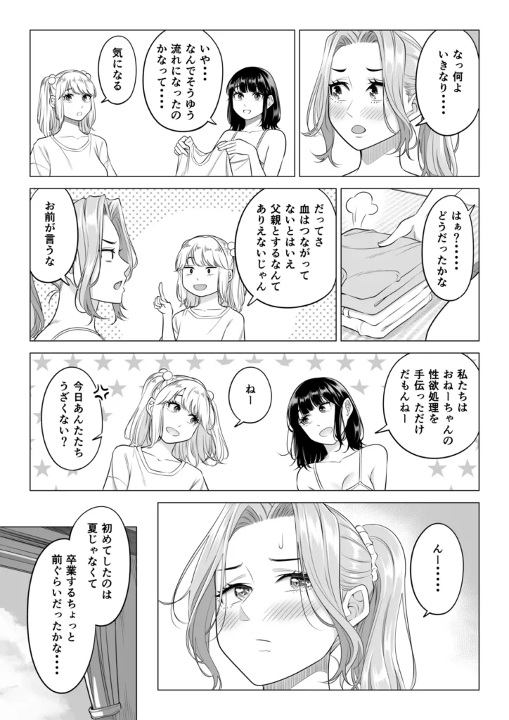 お義父さんの性欲処理は私たち三姉妹のもちまわりっ 75 2 https://eromanga-douzin.com/archives/70890